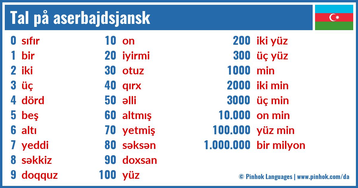 Tal på aserbajdsjansk