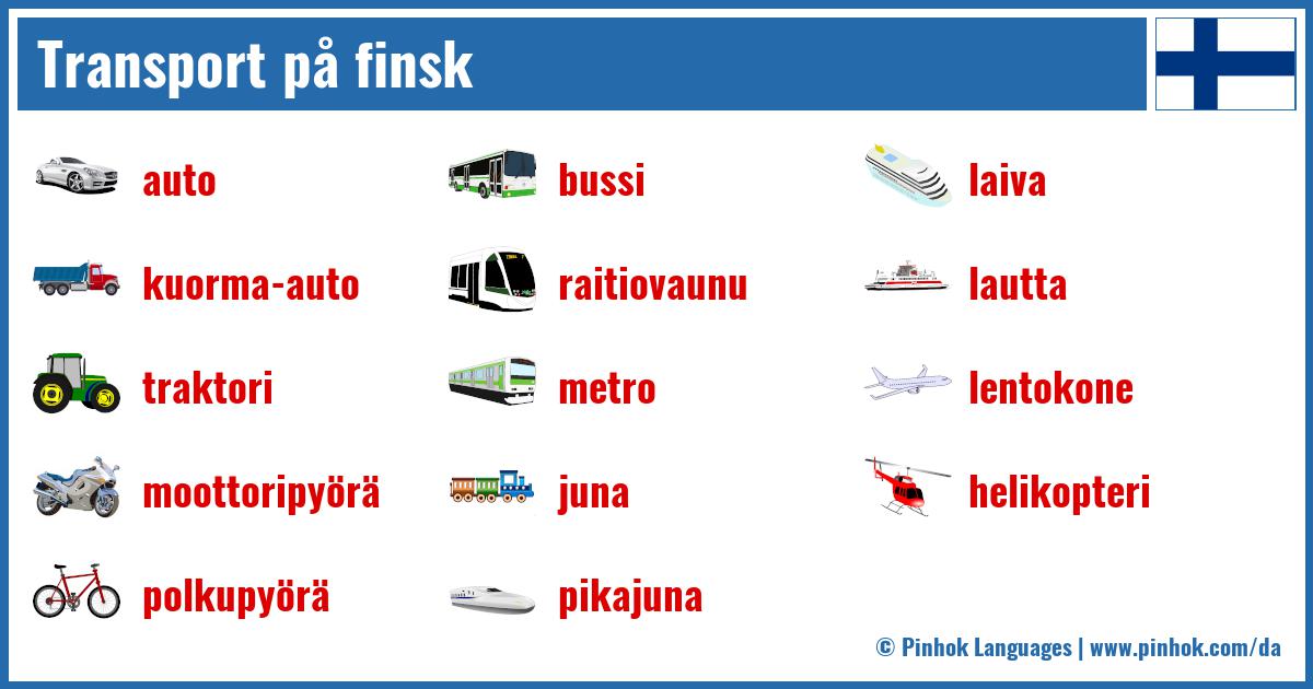 Transport på finsk