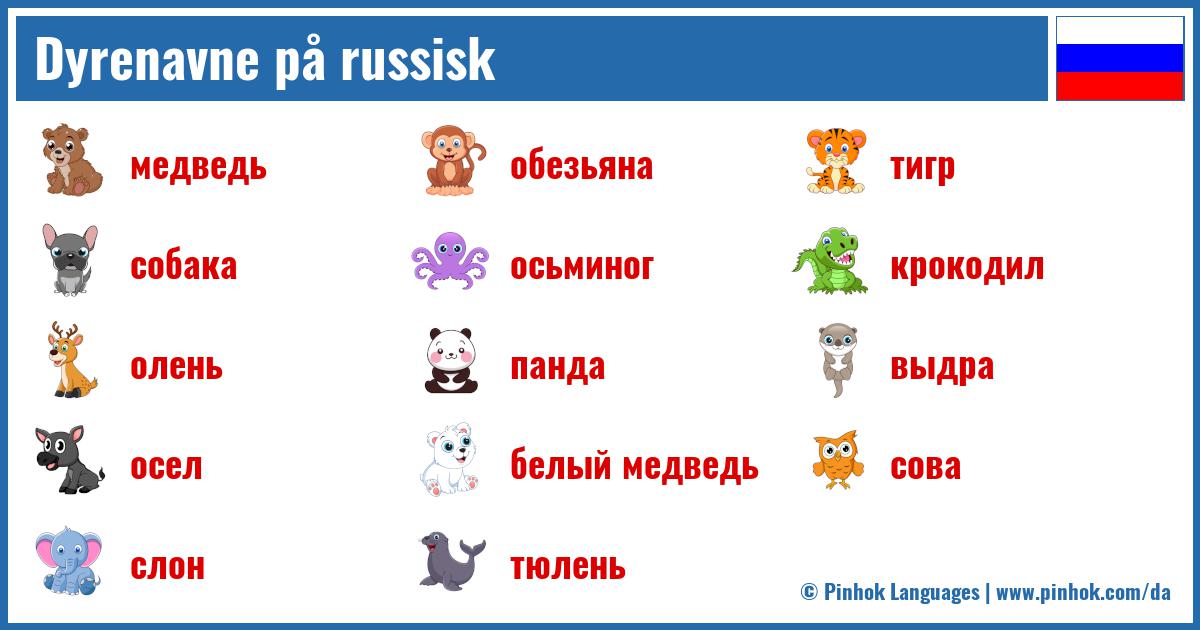 Dyrenavne på russisk
