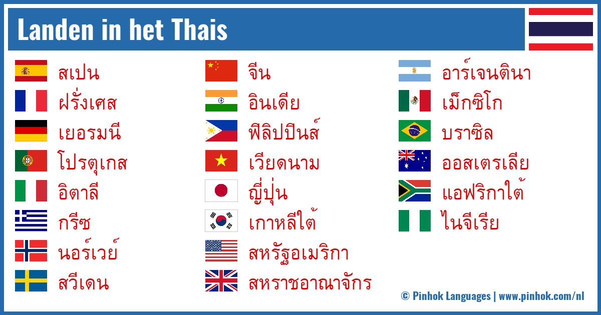 Landen in het Thais