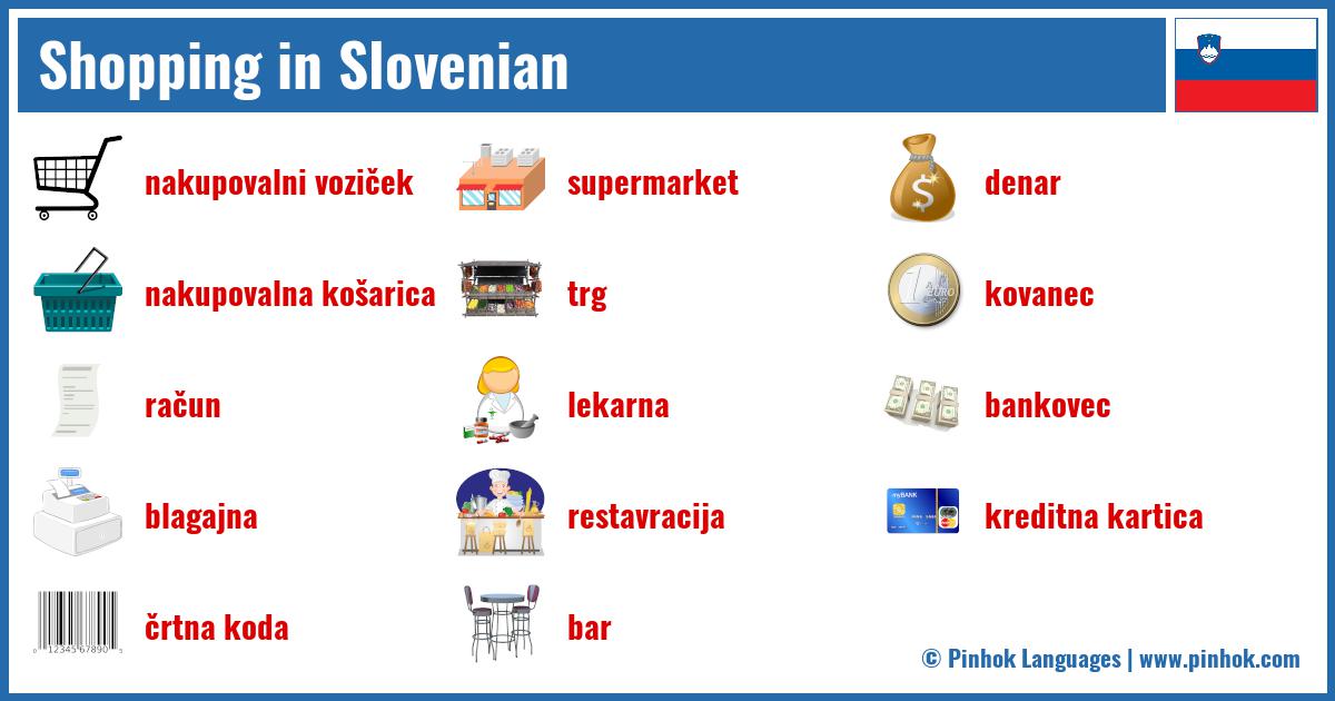 Shopping in Slovenian