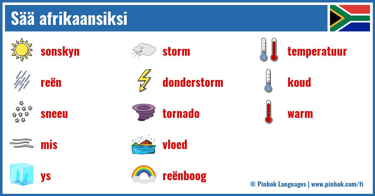 Sää afrikaansiksi