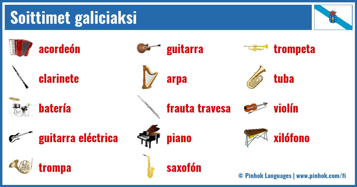 Soittimet galiciaksi