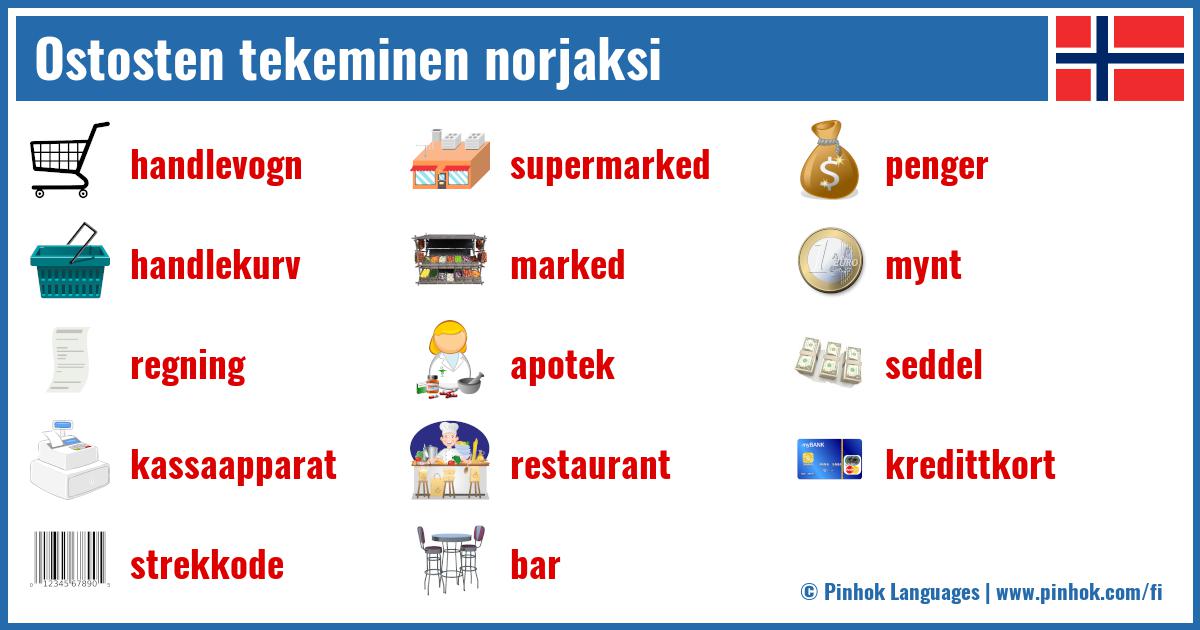 Ostosten tekeminen norjaksi