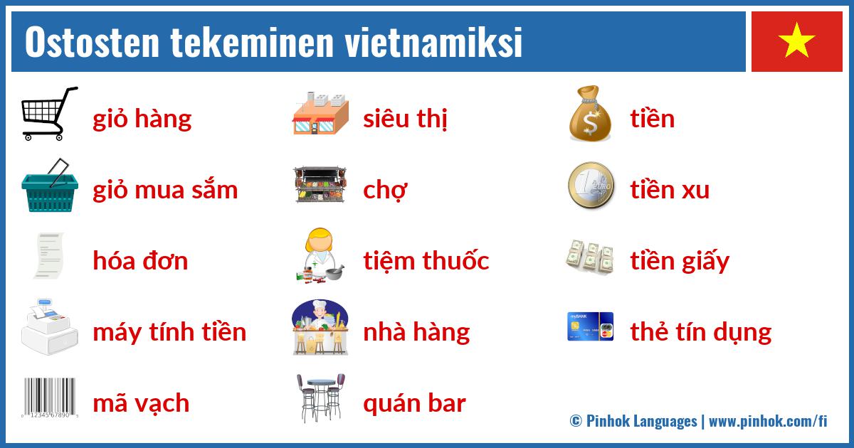 Ostosten tekeminen vietnamiksi