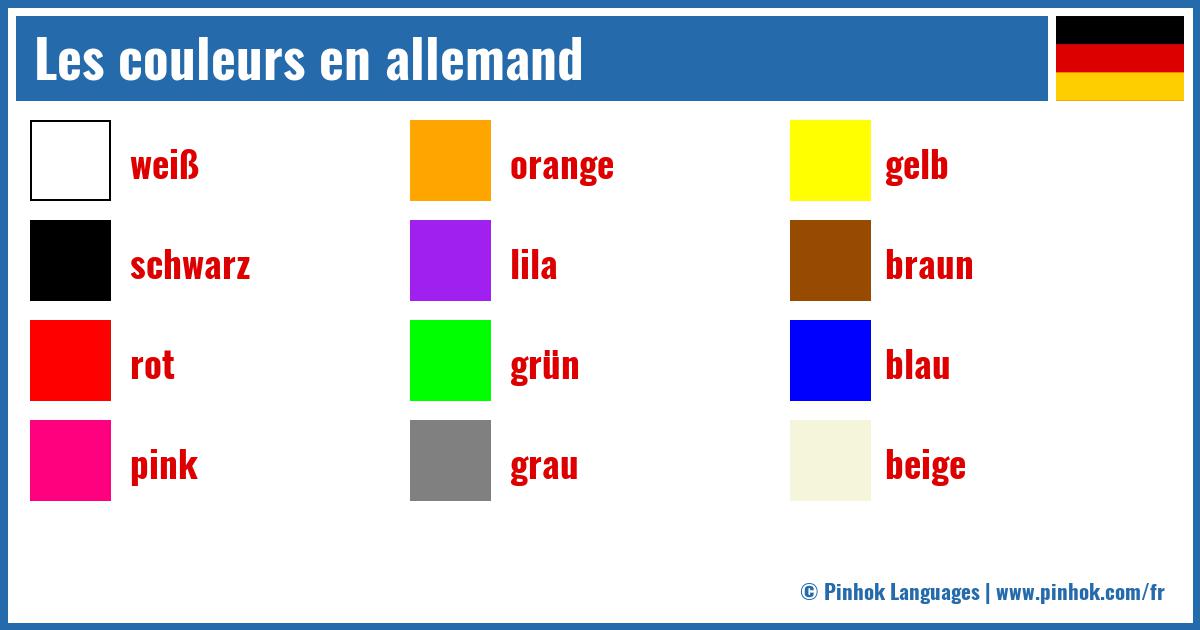 Les couleurs en allemand