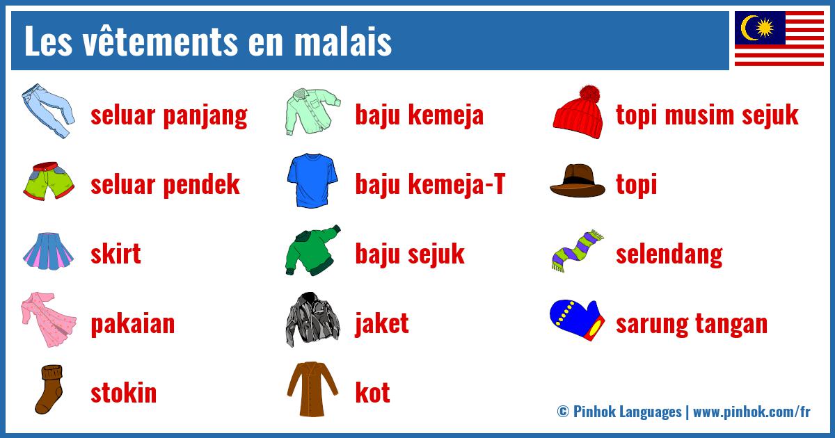 Les vêtements en malais