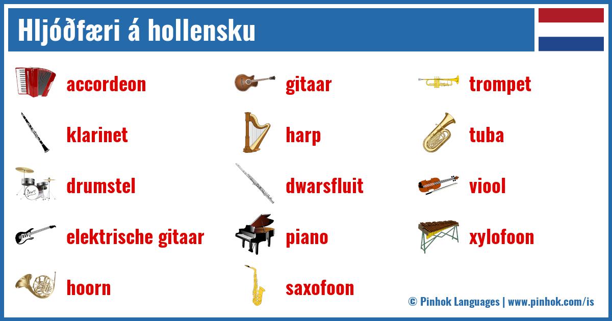 Hljóðfæri á hollensku