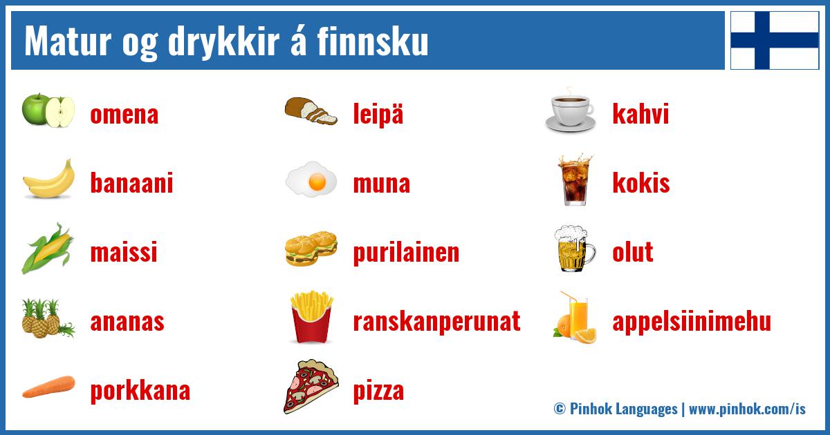 Matur og drykkir á finnsku