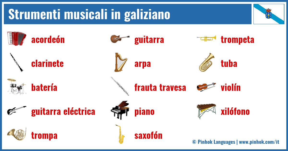 Strumenti musicali in galiziano