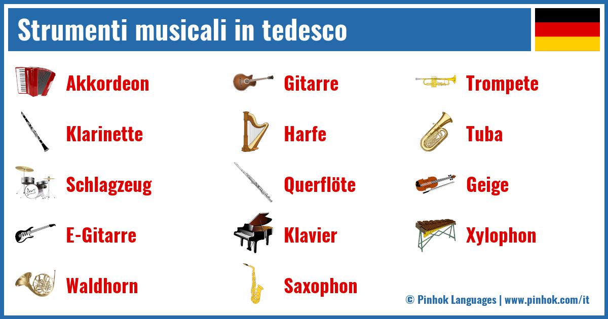 Strumenti musicali in tedesco