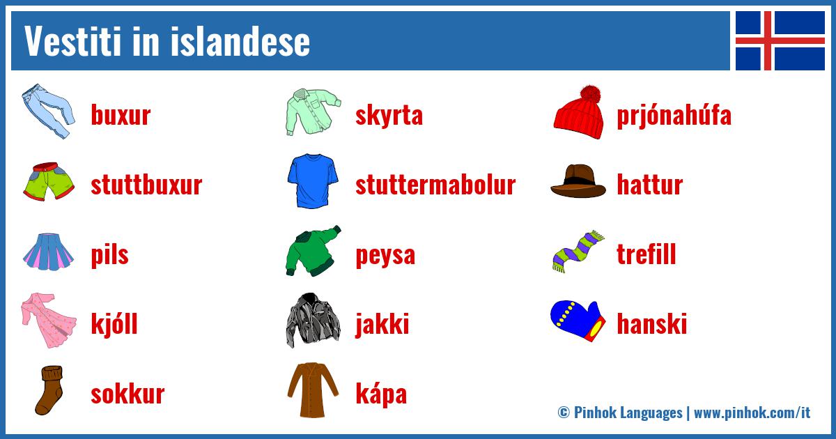 Vestiti in islandese