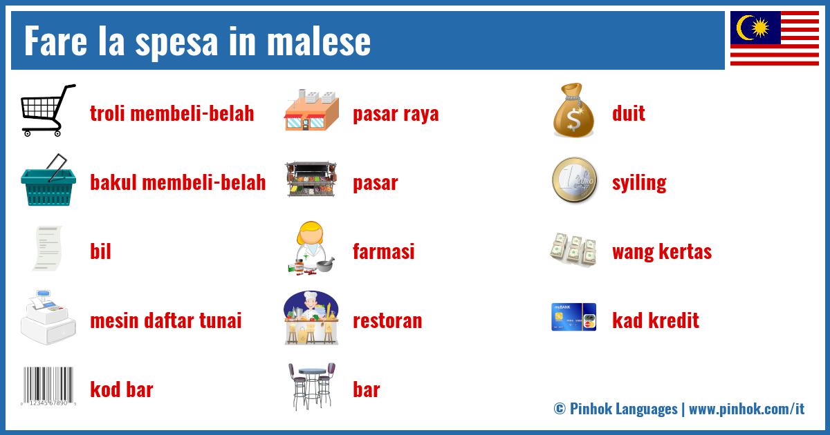 Fare la spesa in malese