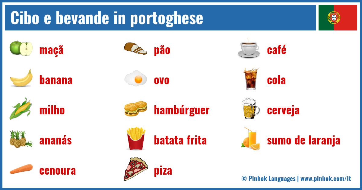 Cibo e bevande in portoghese