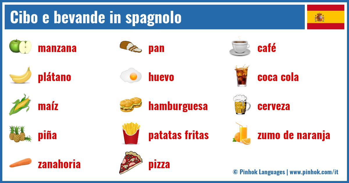 Cibo e bevande in spagnolo