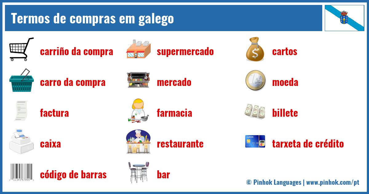 Termos de compras em galego