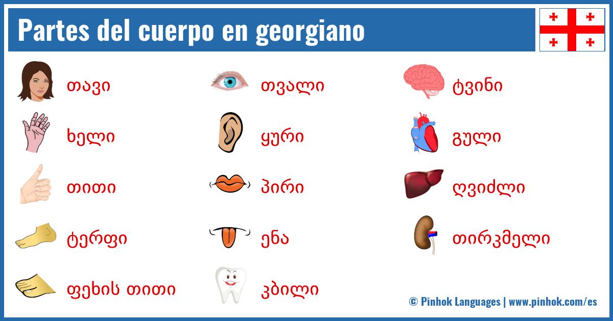 Partes del cuerpo en georgiano