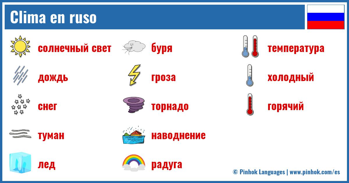 Clima en ruso