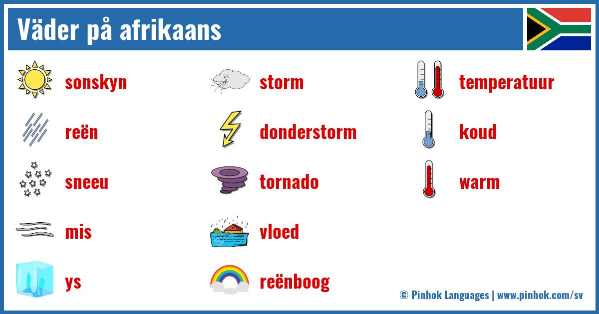 Väder på afrikaans