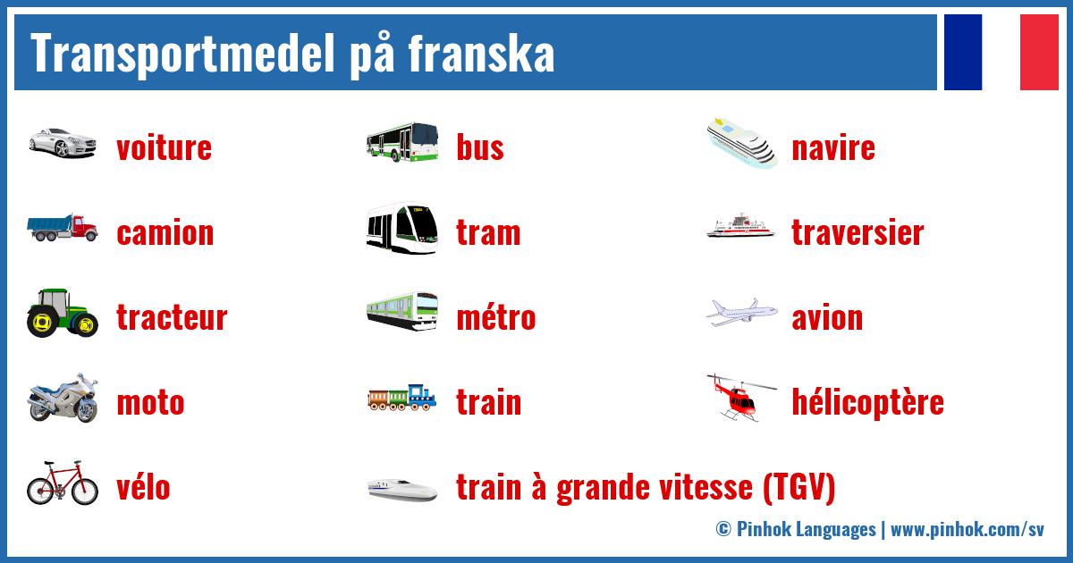 Transportmedel på franska