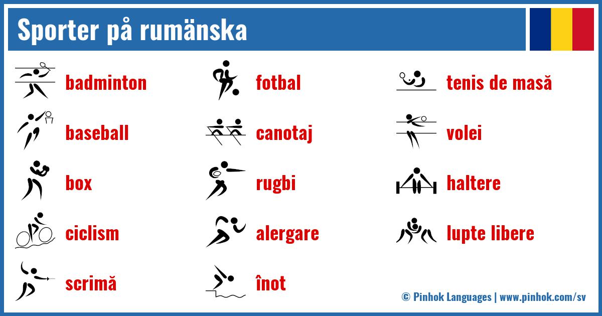 Sporter på rumänska